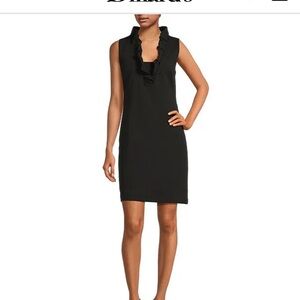 Lily Pulitzer Black Sleeveless Dress with Ruffle Neckline size M